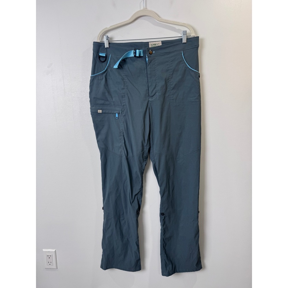 Alpine Parrot Women River Blue Ponderosa Hiking Pants Straight Leg Size 16